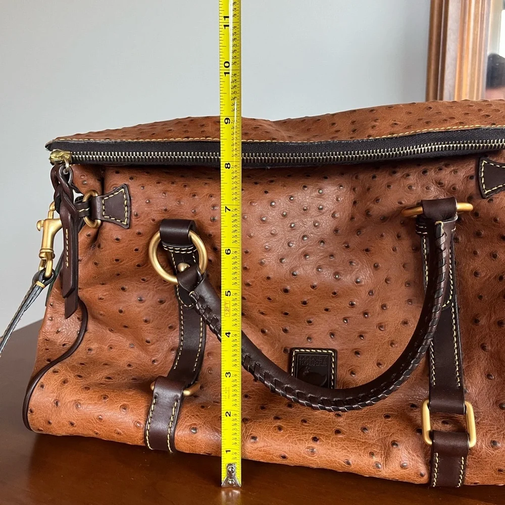 Dooney & Bourke Large Ostrich Florentine Satchel NWOT - Picture 6 of 14